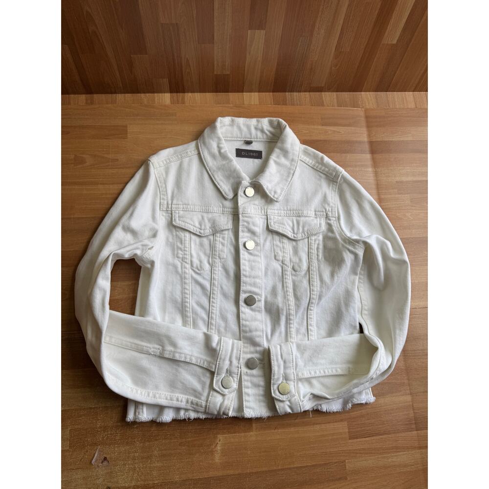 DL1961 white denim jacket, girls med